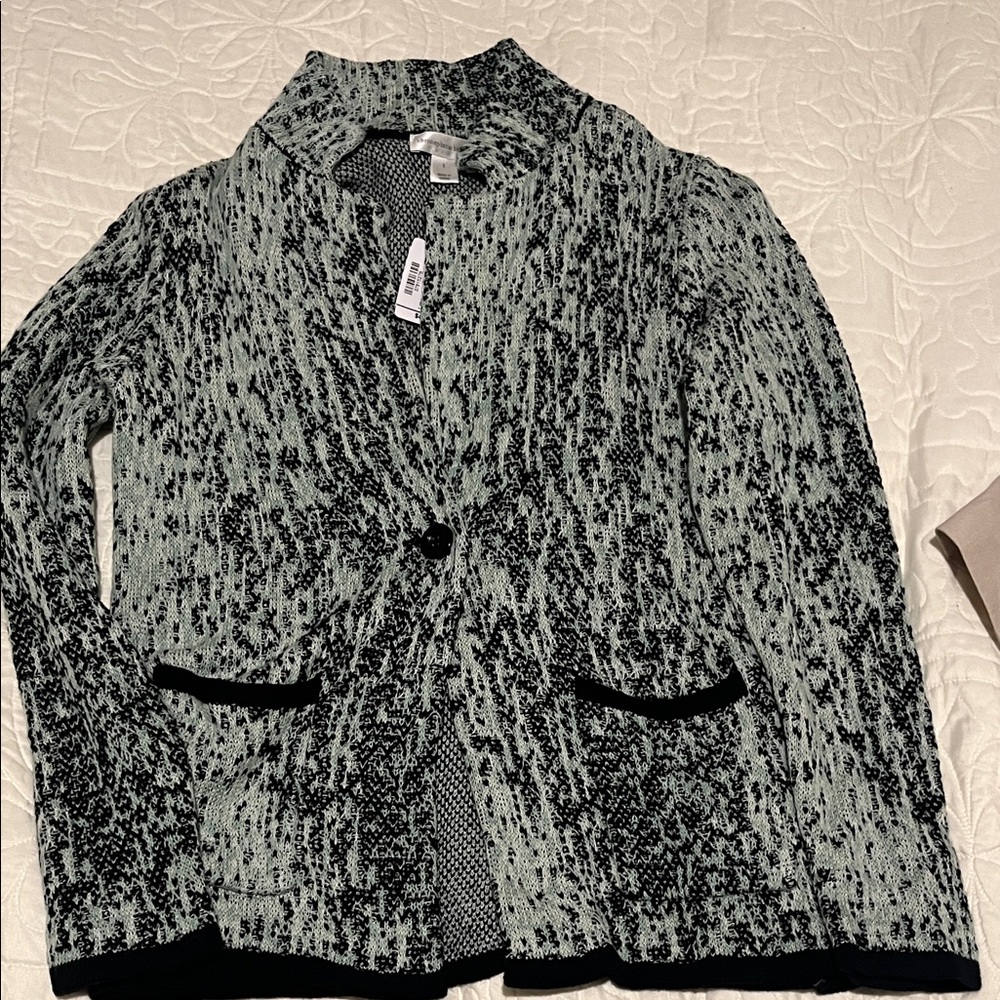 Christopher & Banks Black and Cream Cardigan